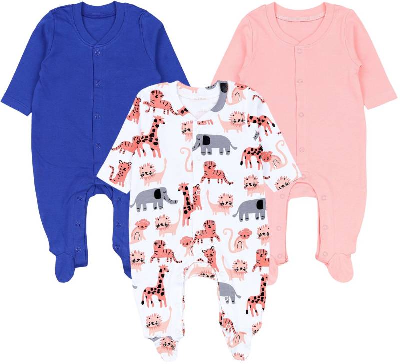 TupTam Schlafoverall TupTam Baby Mädchen Schlafstrampler mit Fuß 3er Pack von TupTam