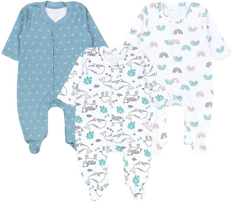 TupTam Schlafoverall TupTam Baby Mädchen Schlafstrampler mit Fuß 3er Pack von TupTam