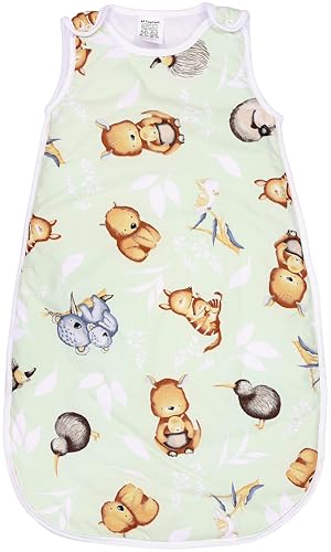 TupTam Schlafsack Baby 2.5 TOG – OEKO-TEX Ganzjahresschlafsack Kinder mit Seitlichem Reißverschluss, Ärmellos, Farbe: Afrikanische Tiere, Größe: 80-86 von TupTam
