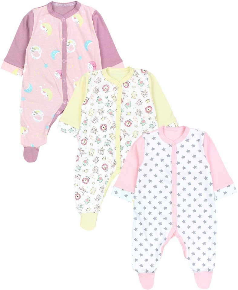 TupTam Strampler Baby Mädchen Schlafstrampler Strampler mit Fuß Schlafanzug 3er Pack TupTam Strampler Baby Mädchen Schlafstrampler Strampler mit Fuß Schlafanzug 3er Pack von TupTam