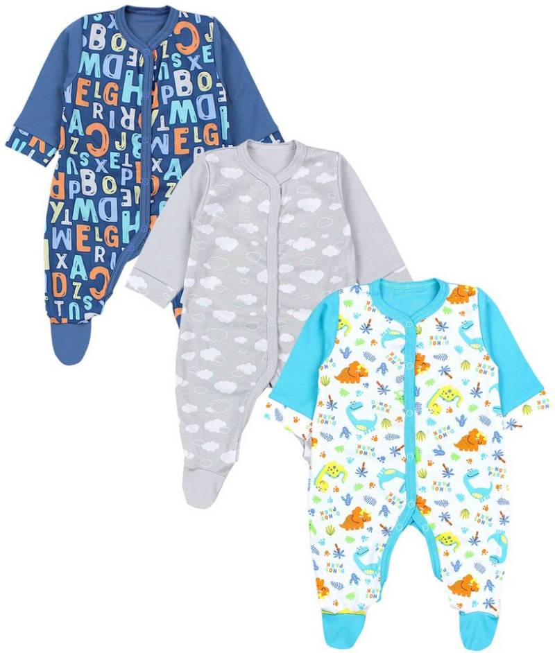 TupTam Strampler TupTam Baby Jungen Schlafstrampler mit Fuß 3er Pack von TupTam