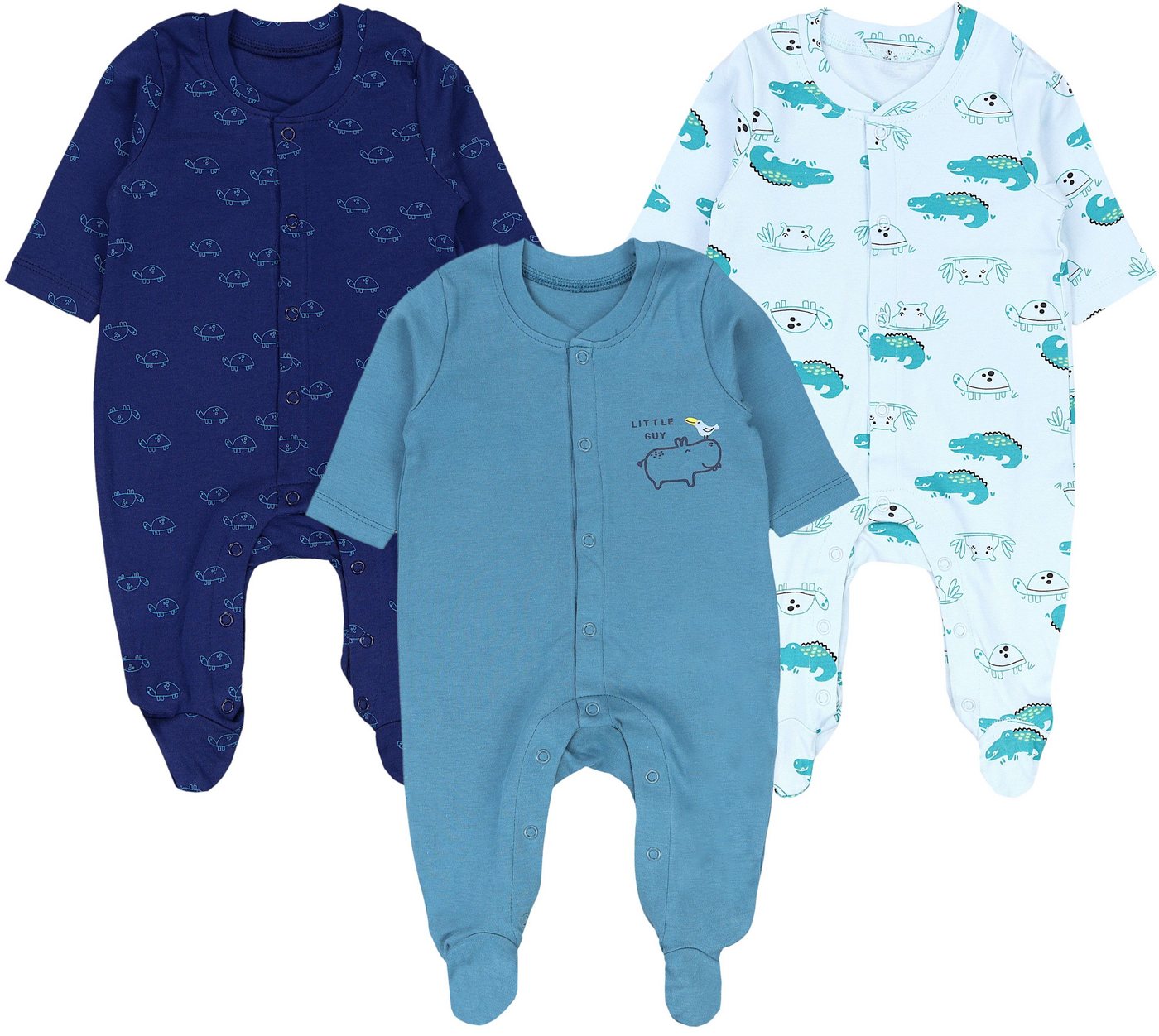 TupTam Strampler TupTam Baby Jungen Schlafstrampler mit Fuß 3er Pack von TupTam