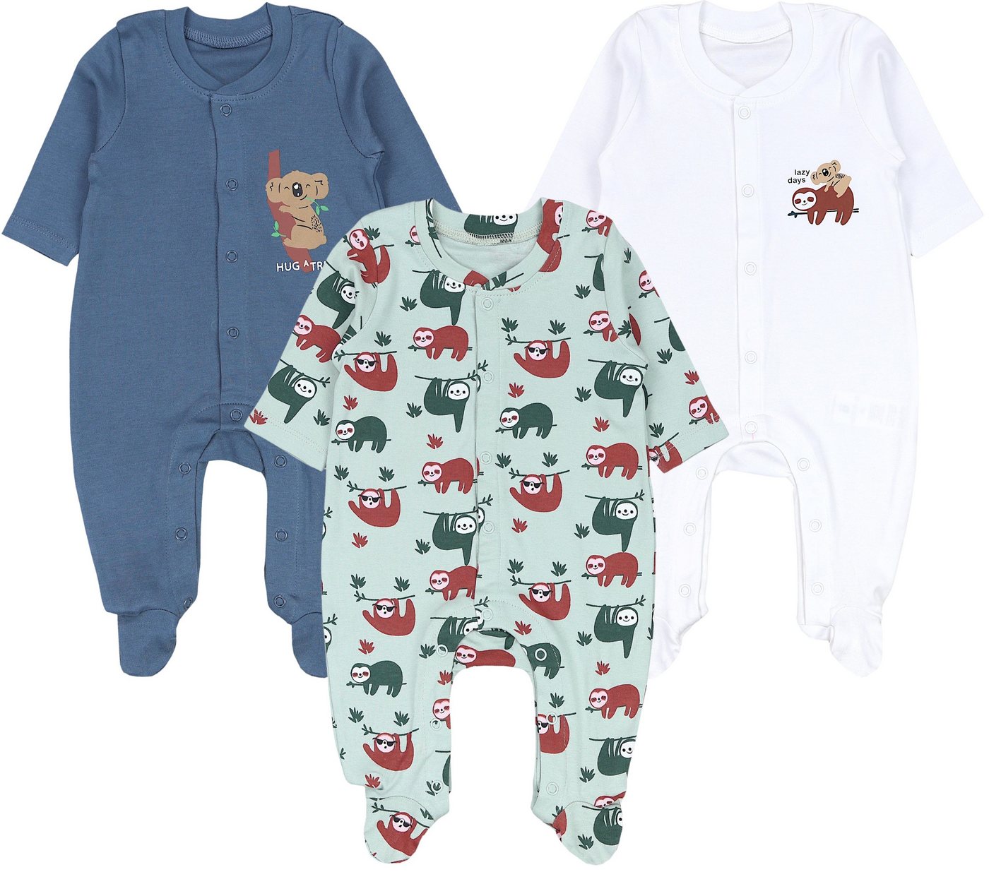 TupTam Strampler TupTam Baby Jungen Schlafstrampler mit Fuß 3er Pack von TupTam