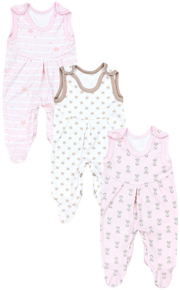 TupTam Strampler TupTam Baby Mädchen Strampler mit Fuß 3er Pack von TupTam