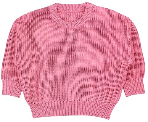 TupTam Strickpullover Junge Mädchen Unisex Bio- Baumwolle, Farbe: Himbeerrosa Uni, Größe: 98/104 von TupTam