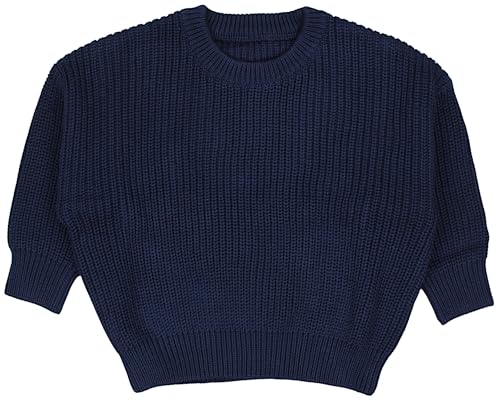 TupTam Strickpullover Bio- Baumwolle Junge Mädchen, Farbe: Marineblau, Größe: 116/122 von TupTam