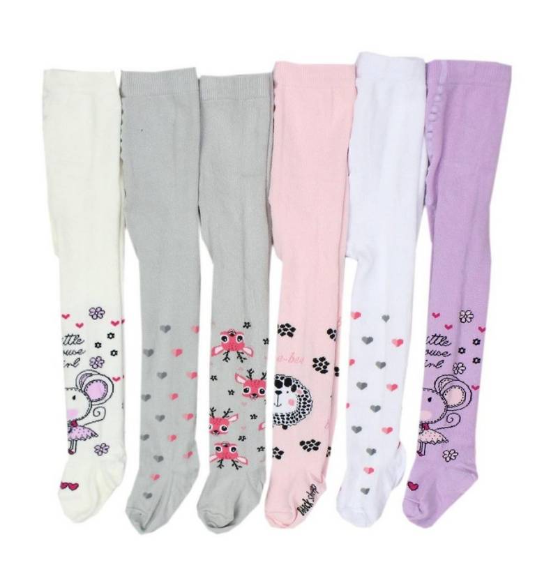 TupTam Strickstrumpfhose TupTam Mädchen Strickstrumpfhosen Bunt Gemustert 6er Pack von TupTam