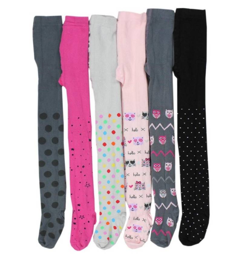 TupTam Strickstrumpfhose TupTam Mädchen Strickstrumpfhosen Bunt Gemustert 6er Pack von TupTam