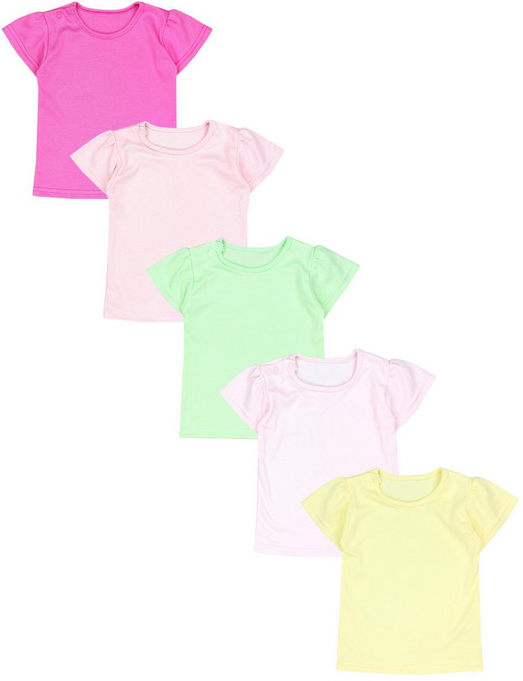 TupTam T-Shirt TupTam Baby Mädchen Kurzarm T-Shirt Gemustert Bunt 5er Set von TupTam