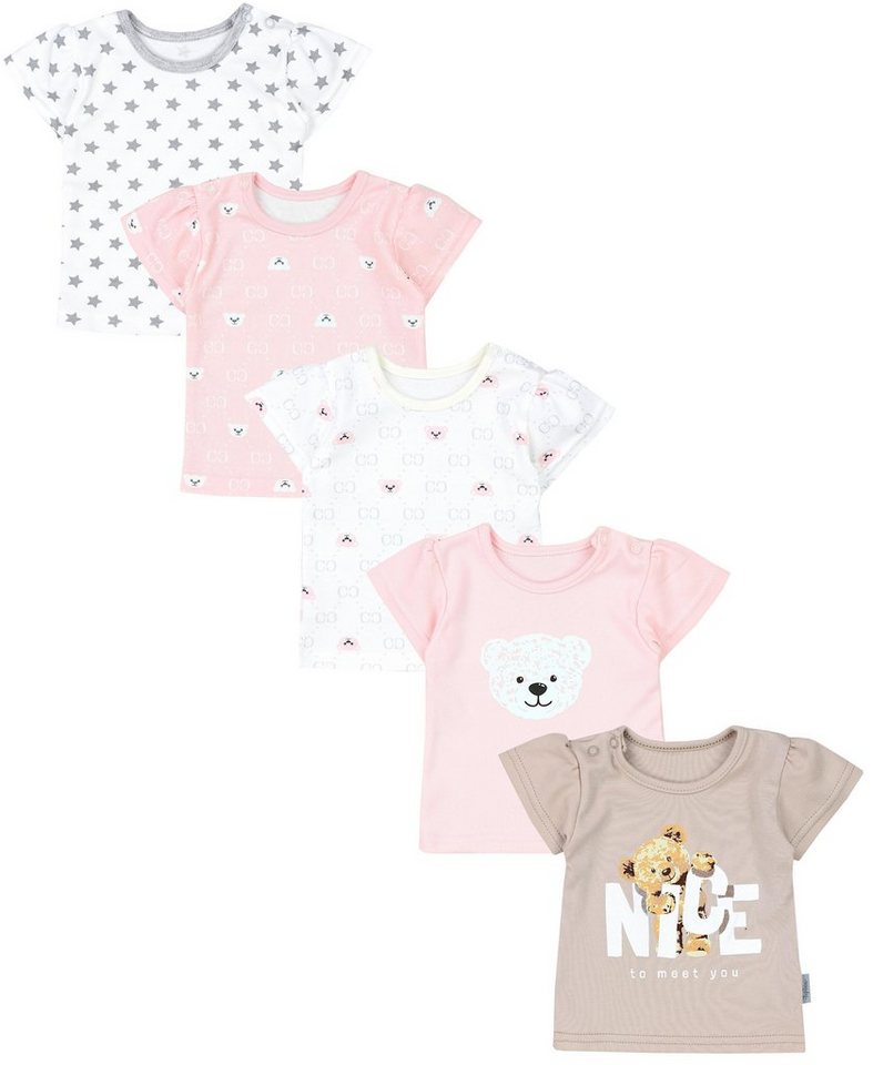 TupTam T-Shirt TupTam Baby Mädchen Kurzarm T-Shirt Gemustert Bunt 5er Set von TupTam