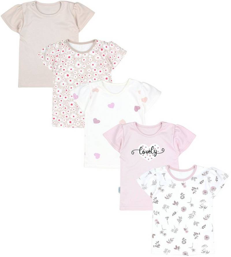 TupTam T-Shirt TupTam Baby Mädchen Kurzarm T-Shirt Gemustert Bunt 5er Set von TupTam