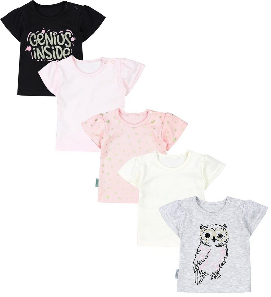 TupTam T-Shirt TupTam Baby Mädchen Kurzarm T-Shirt Gemustert Bunt 5er Set von TupTam