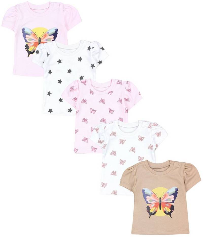 TupTam T-Shirt TupTam Baby Mädchen Kurzarm T-Shirt Gemustert Bunt 5er Set von TupTam