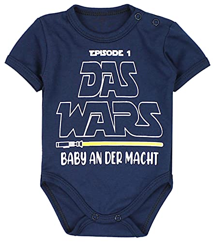 TupTam Unisex Baby Kurzarm Body Spruch Mamas & Papas Schatz, Farbe: Dunkelblau - DAS WARS, Größe: 68 von TupTam