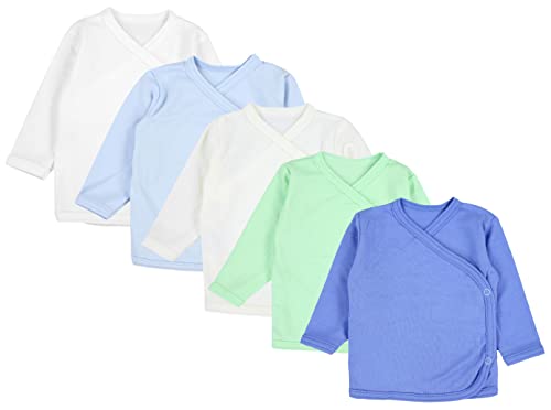 TupTam Baby Langarm Wickelshirt 5er Set aus OEKO-TEX zertifizierten Stoffen Unisex, Farbe: Junge, Größe: 50 von TupTam