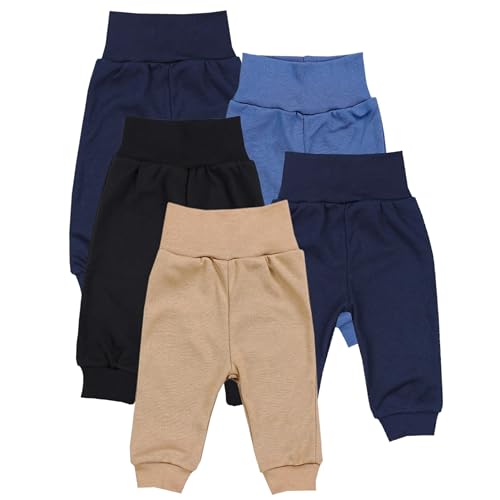 TupTam Pumphose Baby 5er Pack Unisex - Bequeme Baby Hose für Jungen und Mädchen aus Oeko-Tex Baumwolle, Farbe: Junge, Größe: 68 von TupTam