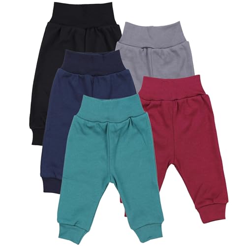 TupTam Pumphose Baby 5er Pack Unisex - Bequeme Baby Hose für Jungen und Mädchen aus Oeko-Tex Baumwolle, Farbe: Junge 6, Größe: 86 von TupTam