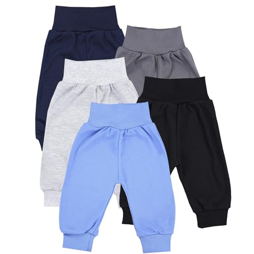 TupTam Pumphose Baby 5er Pack Unisex - Bequeme Baby Hose für Jungen und Mädchen aus Oeko-Tex Baumwolle, Farbe: Junge 5, Größe: 92 von TupTam