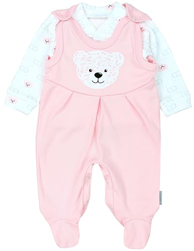 TupTam Unisex Baby Strampler Set Spruch Mamas & Papas Schatz, Farbe: Bärchen Rosa Weiß Apricot, Größe: 50 von TupTam