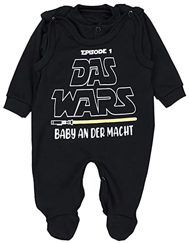 TupTam Unisex Baby Strampler Set Spruch Mamas & Papas Schatz, Farbe: Schwarz - DAS WARS, Größe: 68 von TupTam