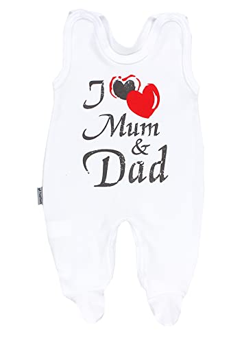 TupTam Unisex Baby Strampler mit Spruch I love Mum and Dad, Farbe: I love Mum and Dad, Größe: 74 von TupTam