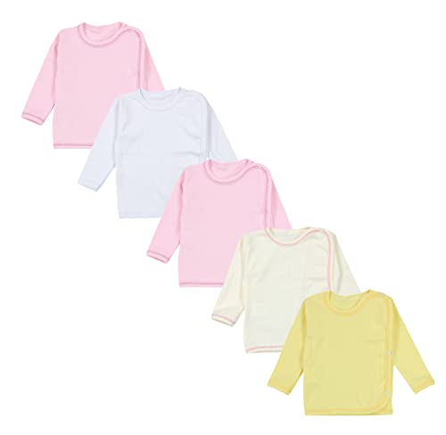 TupTam Unisex Baby Wickelshirt Langarm 5er Pack, Farbe: Mädchen, Größe: 50 von TupTam