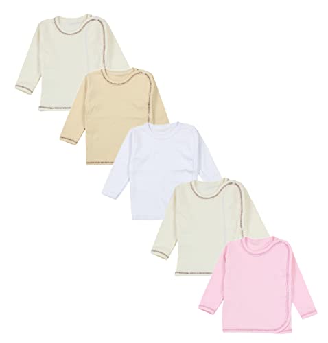 TupTam Unisex Baby Wickelshirt Langarm 5er Pack, Farbe: Mädchen 2, Größe: 50 von TupTam