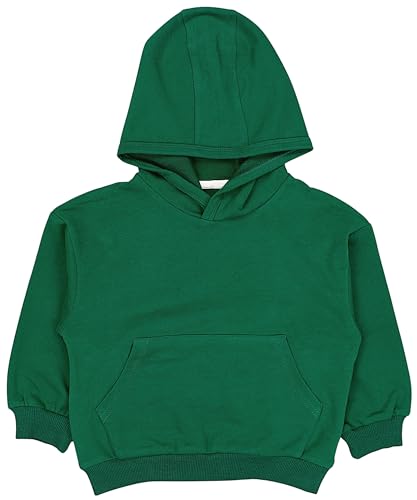 TupTam Unisex Hoodie Jungen Mädchen Kapuzenpullover Sweatshirt Bio-Baumwolle, Größe 92-116, Farbe: Flaschengrün Uni, Größe: 98/104 von TupTam