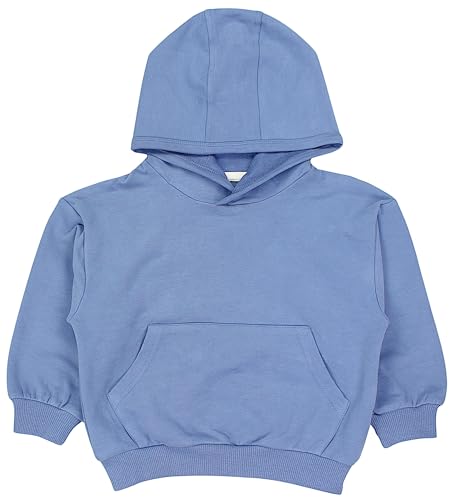 TupTam Hoodie Bio-Baumwolle Jungen Mädchen Kapuzenpullover Sweatshirt Bio-Baumwolle, Größe 92-116, Farbe: Rauchblau Uni, Größe: 104/110 von TupTam