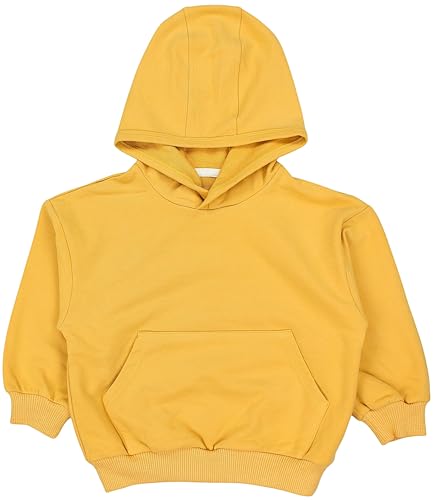 TupTam Unisex Hoodie Jungen Mädchen Kapuzenpullover Sweatshirt Bio-Baumwolle, Größe 92-116, Farbe: Senfgelb Uni, Größe: 110/116 von TupTam