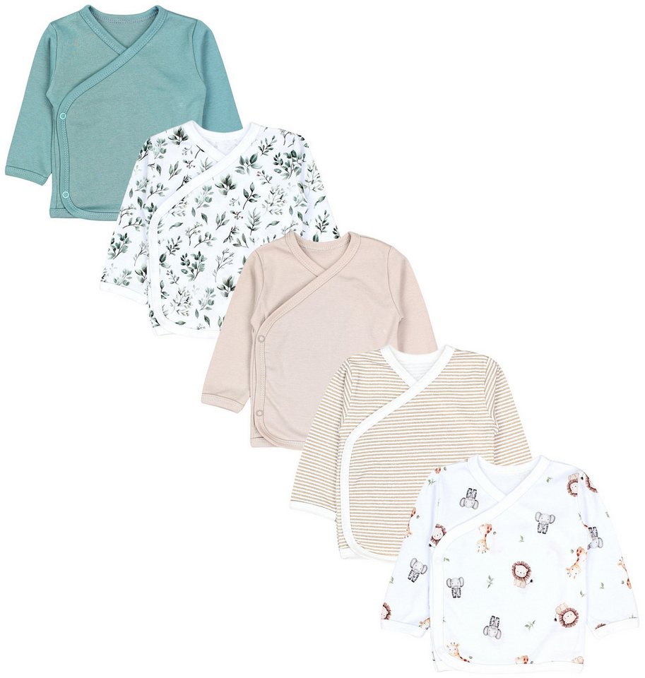 TupTam Wickelshirt TupTam Baby Jungen Langarm Wickelshirt Baumwolle 5er Set von TupTam