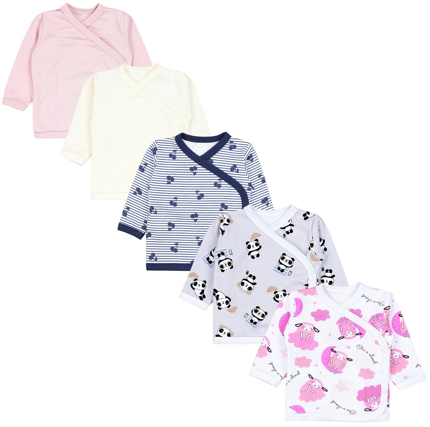 TupTam Wickelshirt Unisex Baby Langarm 5er Set aus OEKO-TEX zertifizierten Stoffen (5-tlg) von TupTam