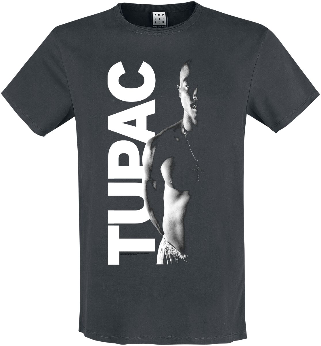 Tupac Shakur Amplified Collection - Shakur T-Shirt charcoal in M von Tupac Shakur