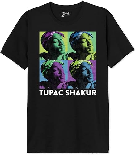 Tupac Herren Metupacts010 T-Shirt, Schwarz, L von Tupac Shakur