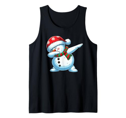 Tupfender Schneemann Weihnachten Jungen Männer Lustiger Hut Tank Top von Tupfender Schneemann Weihnachten Co.