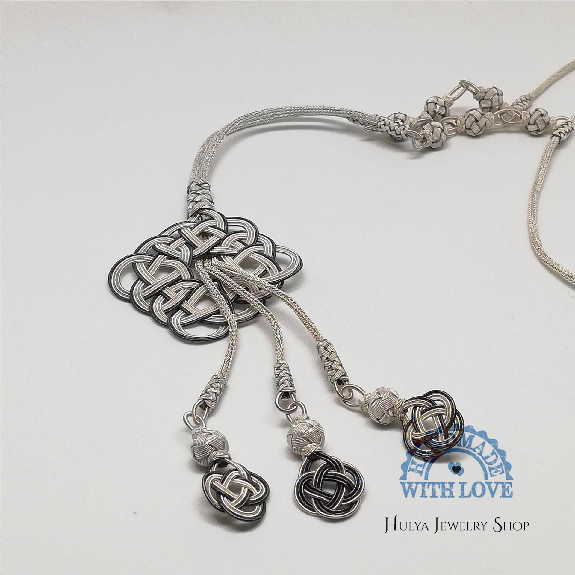 Handgemachte 1000 Karat Reine Silber Filigrane Kunst Frau Kette, Gewickeltes Silber, Anhänger, Schmuck, Kazazie, Trabzon von TurQayGiftStore