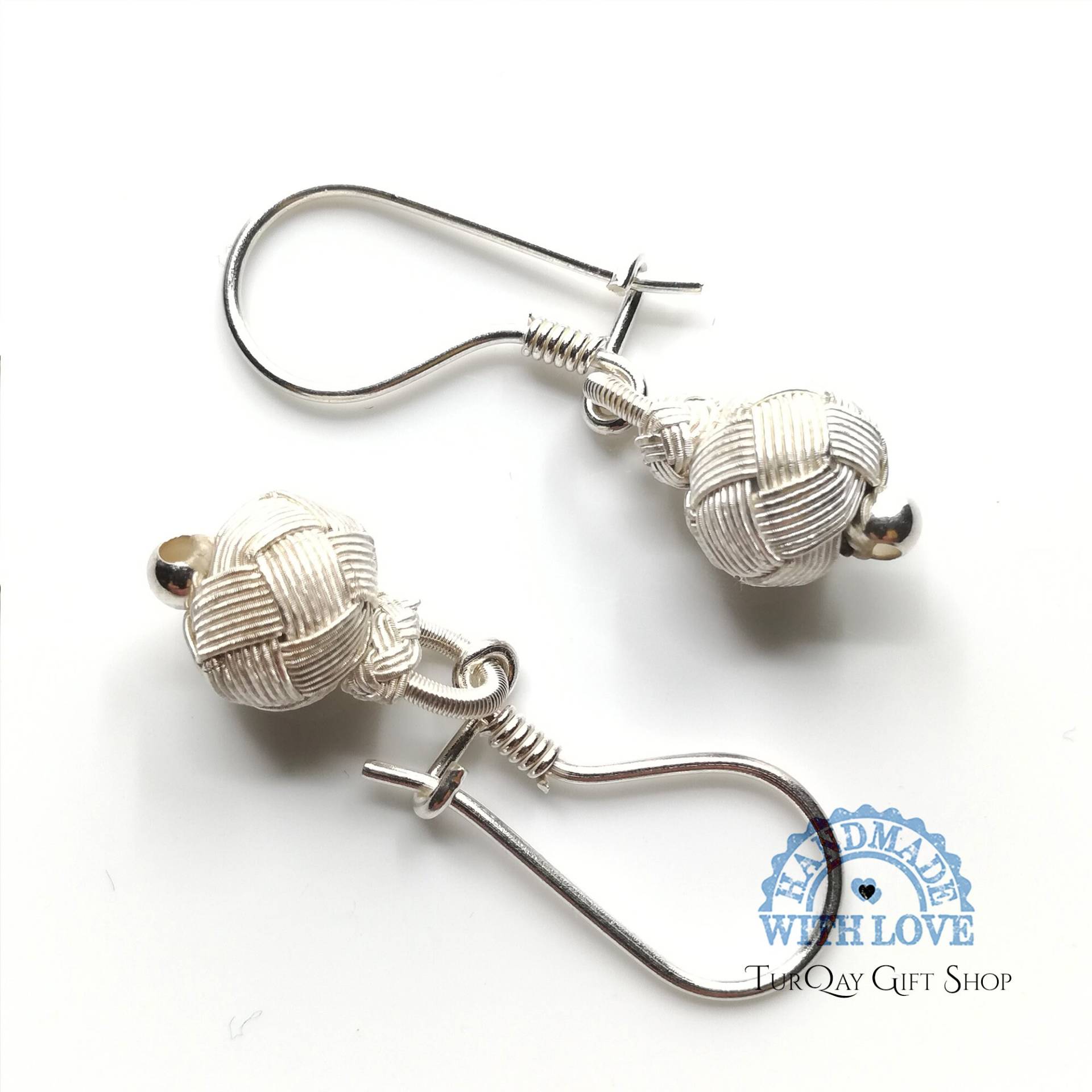 Handgemachte 1000 Karat Reine Silber Filigrane Kunst Frau Ohrring, Gewickeltes Silber, Kugel Schmuck, Kazazie, Trabzon von TurQayGiftStore