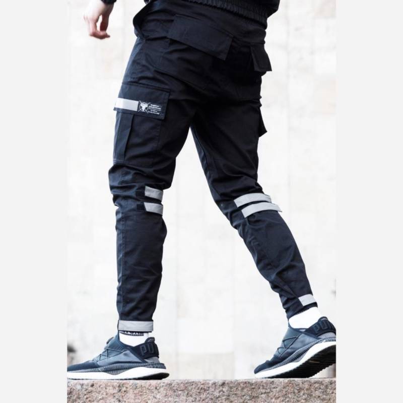 Taillierte Cargohose Mit Reflektierenden Trägern von TurStreetwear