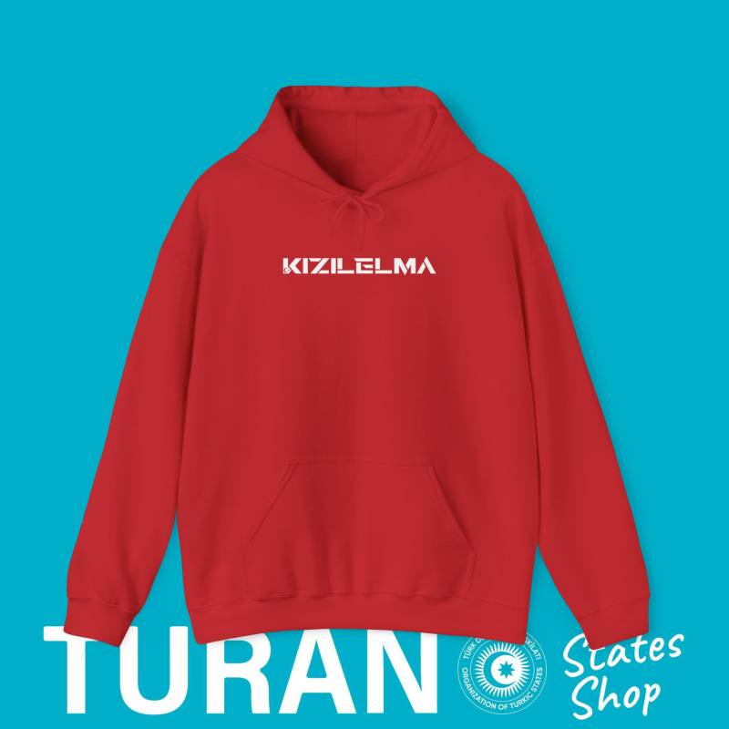 Kizilelma Design Hoodie, Baykar Fashion Türkiye Kizilelma, Kizilelma Kampfflugzeug Schriftzug Turkey Military von TuranStatesShop