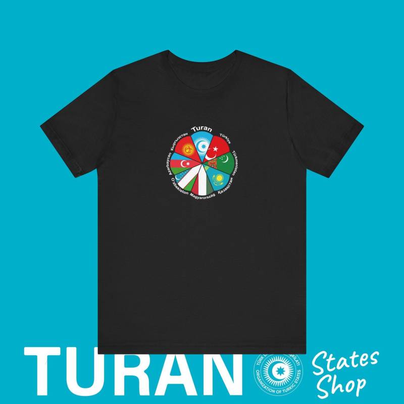 Turan Circle Design Shirt, Turkic Nations Ordusu, Türk Devletleri T-Shirt, Milleti, Birligi, Kreis Design von TuranStatesShop