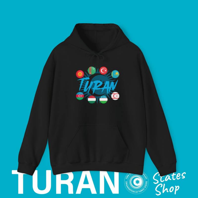 Turan Design Hoodie, Kapüsonlu Svetsört, Devletleri, Turkic States Outfit, Fashion, Countries Style von TuranStatesShop