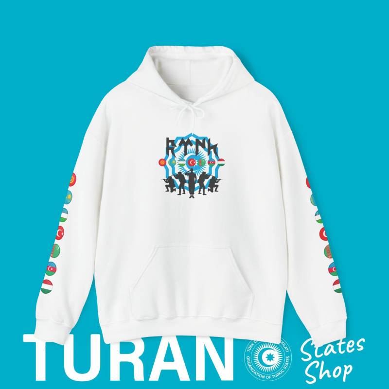 Turan Turkic States Göktürk Design Hoodie, Empire Army Design, Birligi, Style, Union von TuranStatesShop
