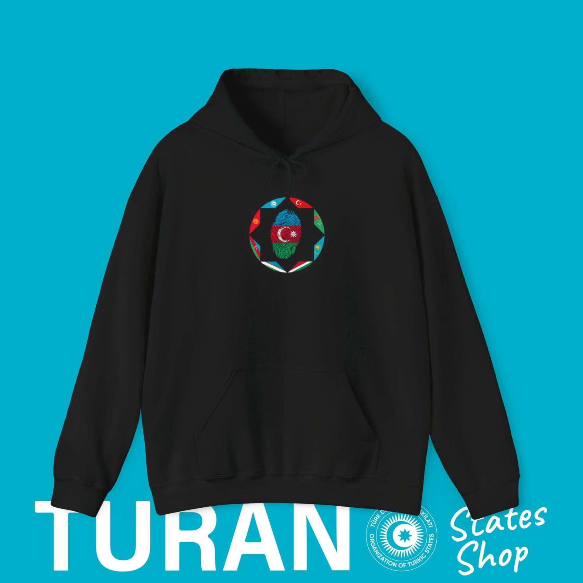 Turkic States Azerbaycan Fingerprint Hoodie, Flag, Turkic Nations, Countries, Union, World Turkic States Azerbaycan Fingerprint Hoodie, Flag, Turkic Nations, Countries, Union, World von TuranStatesShop