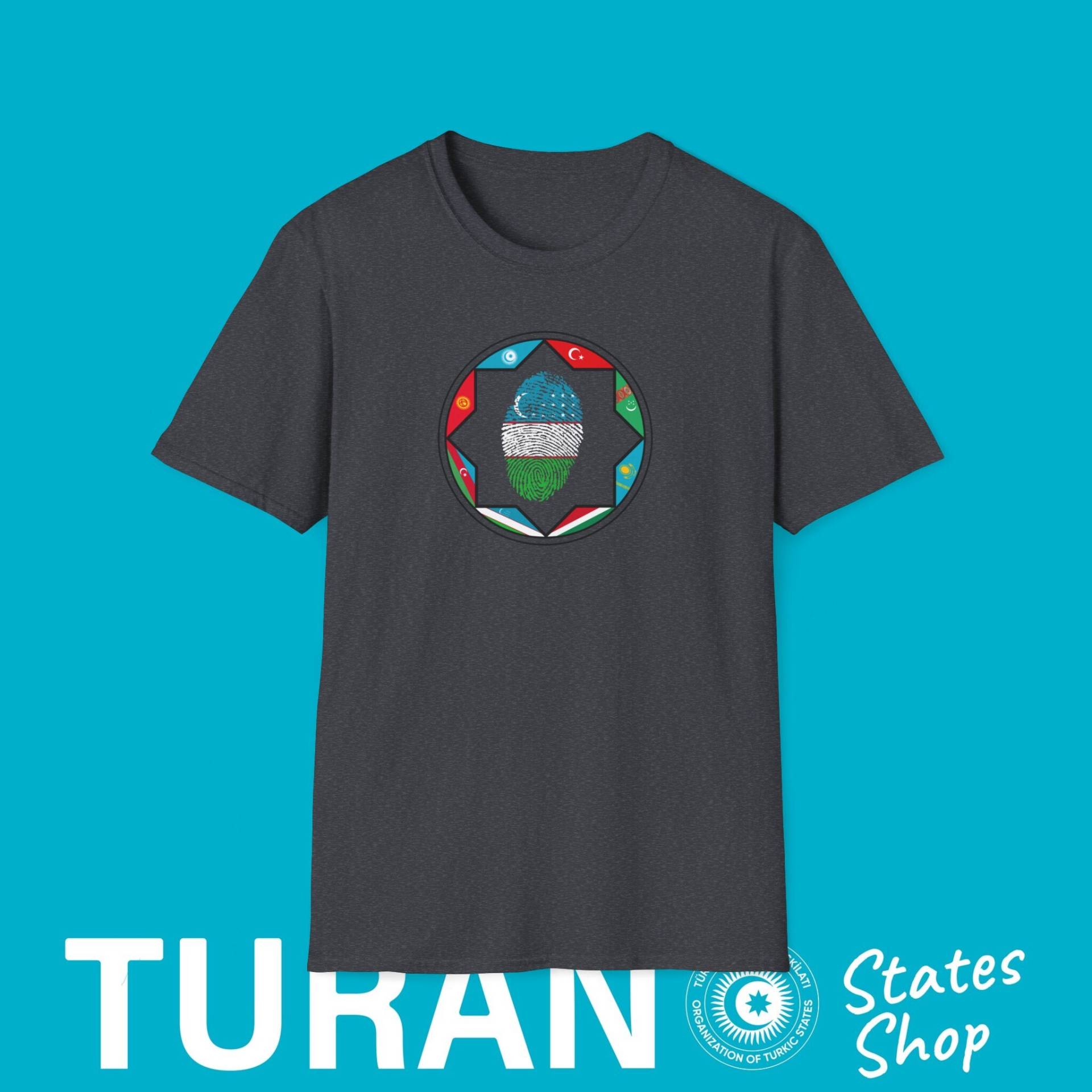 Uzbekistan Turan Softstyle T-Shirt, Özbekistan O'zbekiston Shirt, States Outfit, Design Fingerprint Uzbekistan Turan Softstyle T-Shirt, Özbekistan O'zbekiston Shirt, States Outfit, Design Fingerprint von TuranStatesShop