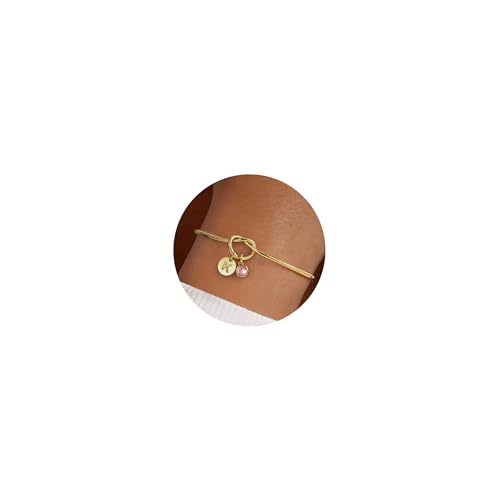 Turandoss Buchstaben Armband Damen Mädchen Gold – Zierliches 14K Vergoldetes Knoten Armband mit Buchstaben K Garnet Januar Geburtsstein Geburtstagsgeschenk Armreif Gold für Mädchen Turandoss Buchstaben Armband Damen Mädchen Gold – Zierliches 14K Vergoldetes Knoten Armband mit Buchstaben K Garnet Januar Geburtsstein Geburtstagsgeschenk Armreif Gold für Mädchen von Turandoss