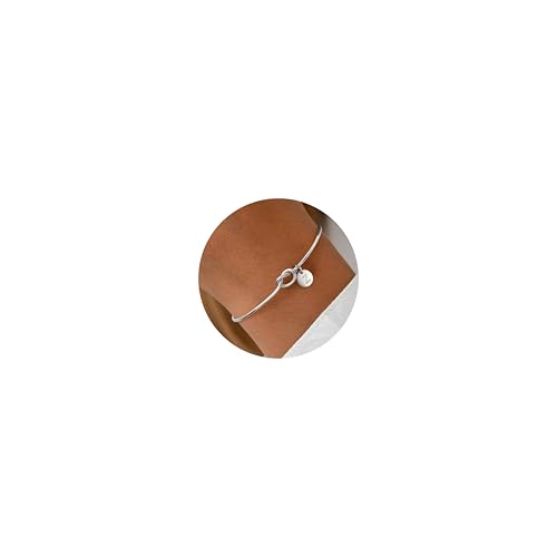 Turandoss Buchstaben Armband Damen Mädchen Silber – Zierliches 14K Vergoldetes Knoten Armband mit Buchstaben Z Brautjungfer Geschenk Armreif Silber für Mädchen von Turandoss