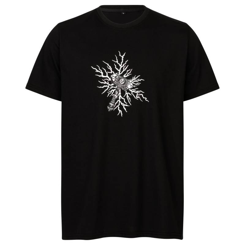 T-Shirt Thorshammer Thor Wikinger Vikings Mittelalter Larp Schwarz von Turbantuchandmore