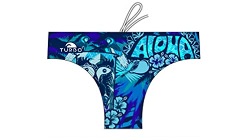Turbo - Badeanzug Slip Suits Aloha von Waterpolos, Wettkampf- und Triathlon-Muster, bequeme Passform, Royal, 5X-Large von TurboTronic By Z-LINE