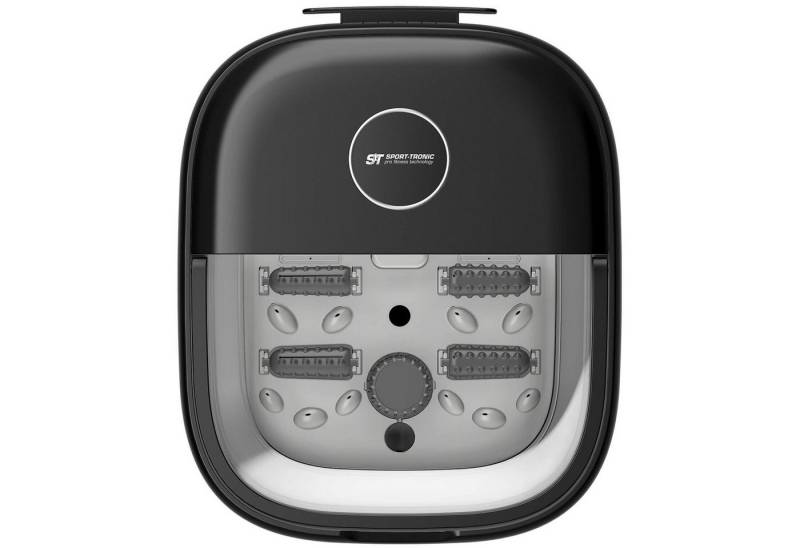 TurboTronic by Z-Line Fußmassagegerät 10‑Liter‑Kapazität, 500W, Öl‑/Kräuterkammer, abnehmbare Massagerollen, 1-tlg., mit Abfluss, Tragegriff, Spritzschutz, 20 Shiatsu-Düsen Infrarot 3 Wärmestufen 11 cm Füllhöhe Fußsprudelbad von TurboTronic by Z-Line