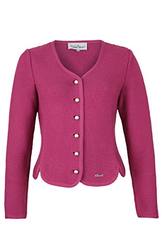 Turi Landhaus Damen Dirndljacke Strick pink, 320 Himbeere Pink, 36 von Turi Landhaus